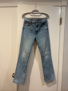MOTHER The Insider Flood Light Wash Straight Tea Time Jeans Size 29 Quiet Luxury